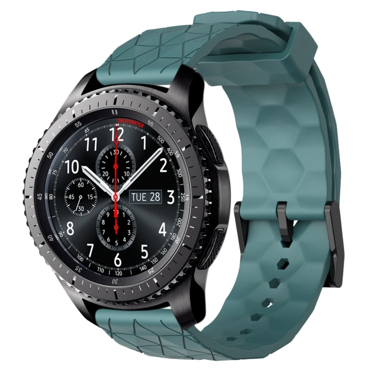 22mm Football Pattern Solid Color Silicone Watch Band, For Samsung Gear S3 Classic, For Samsung Gear S3 Frontier