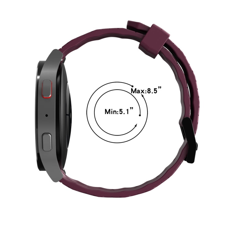 22mm Perforated Two-Color Silicone Watch Band, For Samsung Galaxy Watch3 45mm, For Samsung Galaxy Watch 46mm