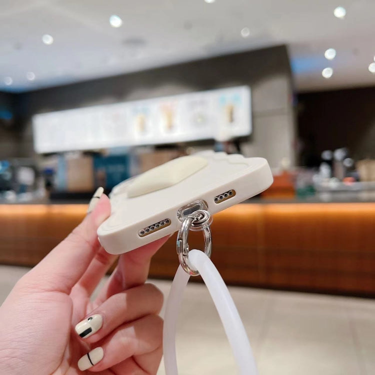 3D Heart Skin-Feel Silicone Phone Case with Wristband, For iPhone 11 Pro Max, For iPhone 11 Pro, For iPhone 11
