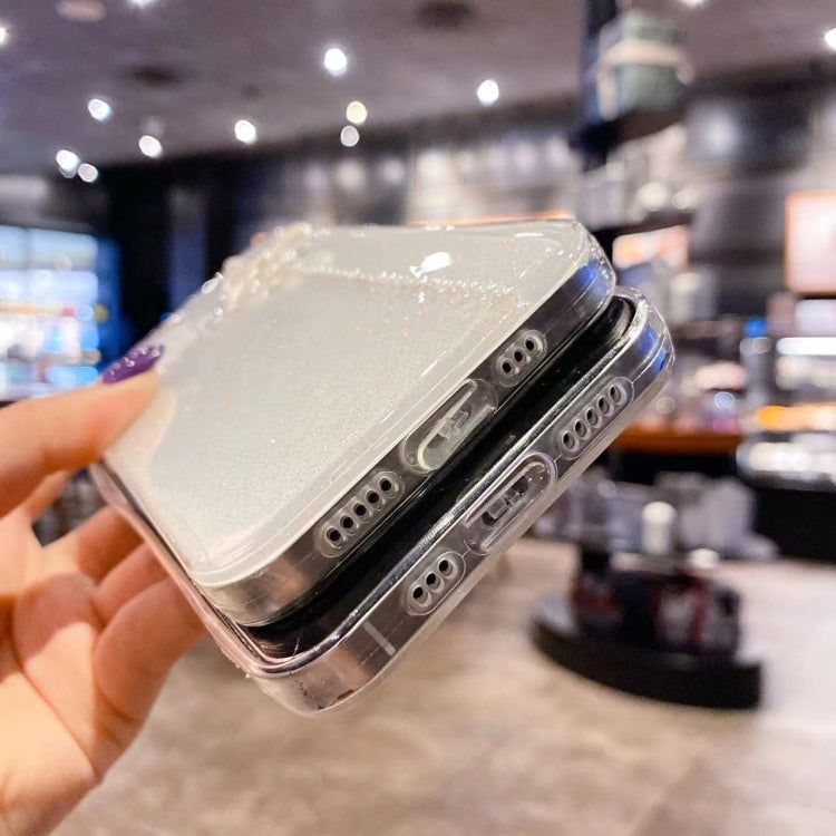 Pearl Bow Glitter Epoxy TPU Phone Case, For iPhone 11 Pro Max, For iPhone 11 Pro, For iPhone 11