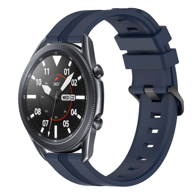 22mm Concave Striped Slicone Watch Band, For Samsung Galaxy Watch3 45mm, For Samsung Galaxy Watch 46mm