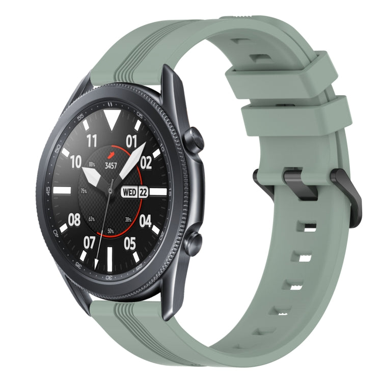 22mm Concave Striped Slicone Watch Band, For Samsung Galaxy Watch3 45mm, For Samsung Galaxy Watch 46mm