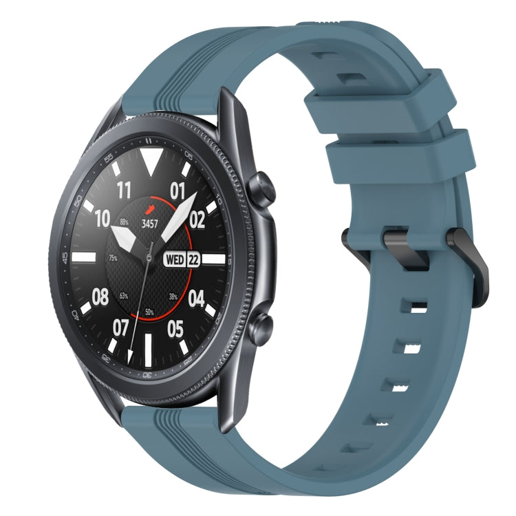 22mm Concave Striped Slicone Watch Band, For Samsung Galaxy Watch3 45mm, For Samsung Galaxy Watch 46mm