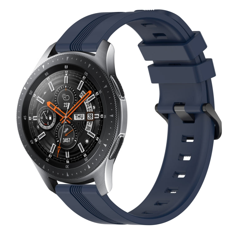 22mm Concave Striped Slicone Watch Band, For Samsung Galaxy Watch3 45mm, For Samsung Galaxy Watch 46mm