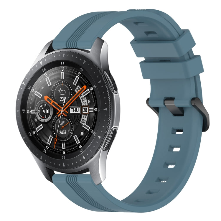 22mm Concave Striped Slicone Watch Band, For Samsung Galaxy Watch3 45mm, For Samsung Galaxy Watch 46mm