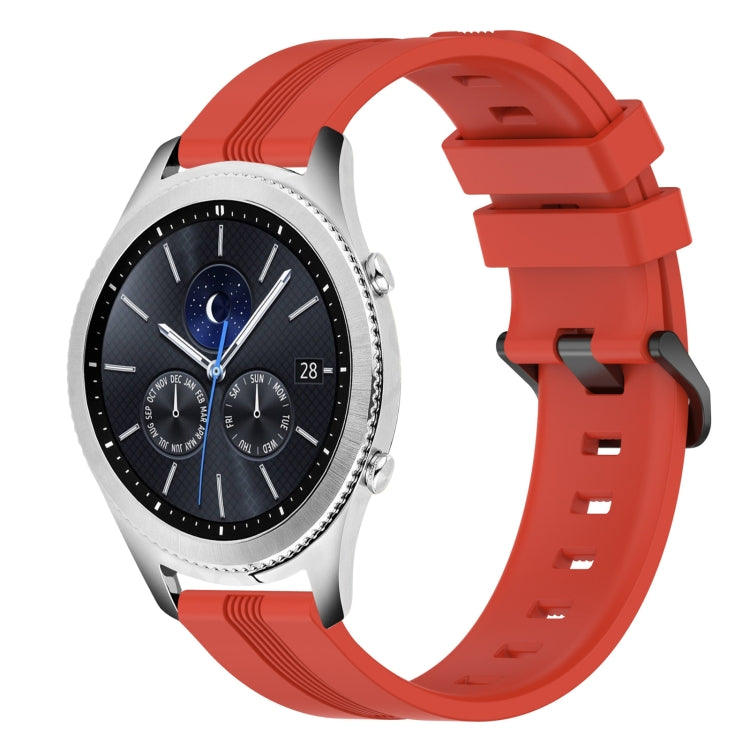 22mm Concave Striped Slicone Watch Band, For Samsung Gear S3 Classic, For Samsung Gear S3 Frontier