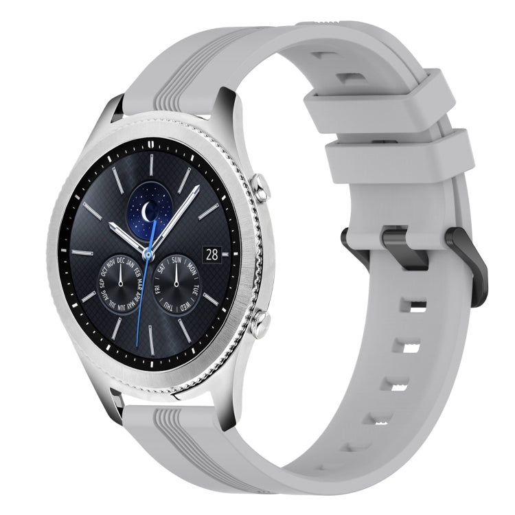 22mm Concave Striped Slicone Watch Band, For Samsung Gear S3 Classic, For Samsung Gear S3 Frontier
