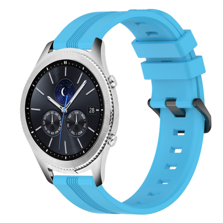 22mm Concave Striped Slicone Watch Band, For Samsung Gear S3 Classic, For Samsung Gear S3 Frontier
