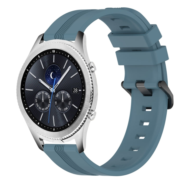 22mm Concave Striped Slicone Watch Band, For Samsung Gear S3 Classic, For Samsung Gear S3 Frontier