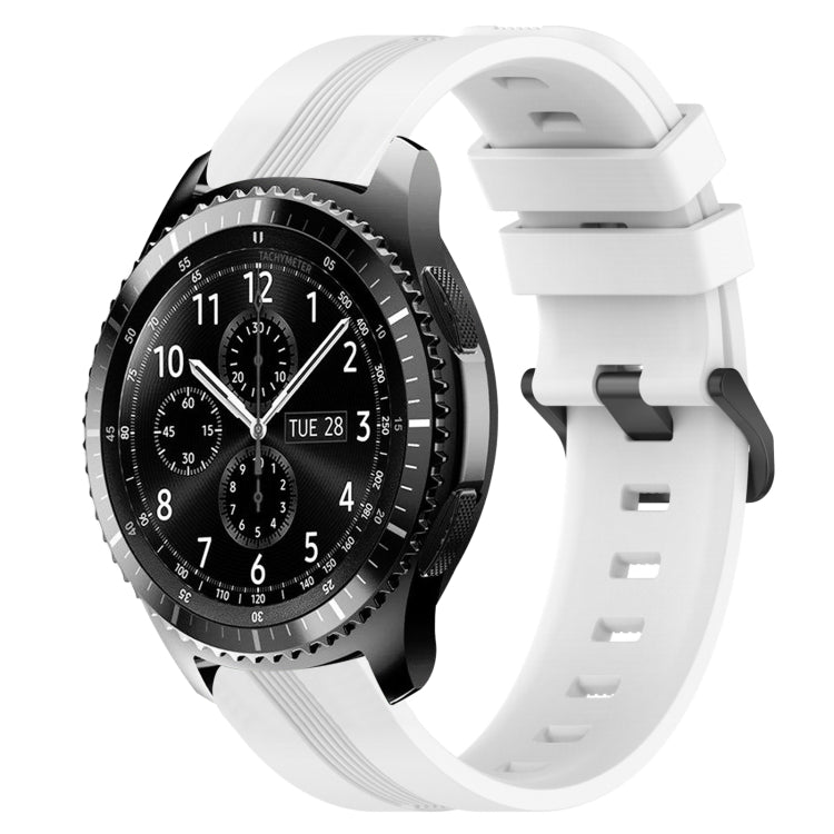22mm Concave Striped Slicone Watch Band, For Samsung Gear S3 Classic, For Samsung Gear S3 Frontier