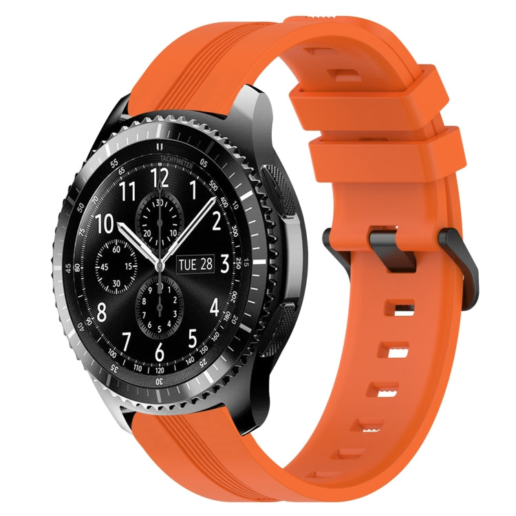 22mm Concave Striped Slicone Watch Band, For Samsung Gear S3 Classic, For Samsung Gear S3 Frontier
