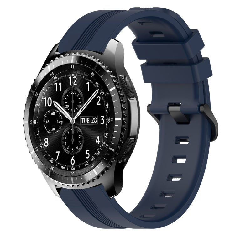 22mm Concave Striped Slicone Watch Band, For Samsung Gear S3 Classic, For Samsung Gear S3 Frontier
