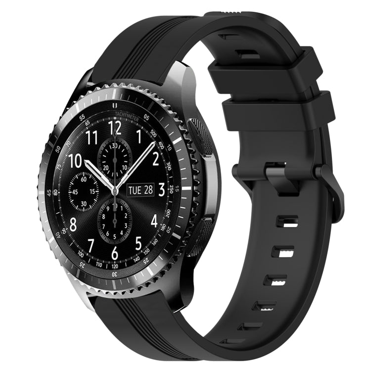 22mm Concave Striped Slicone Watch Band, For Samsung Gear S3 Classic, For Samsung Gear S3 Frontier