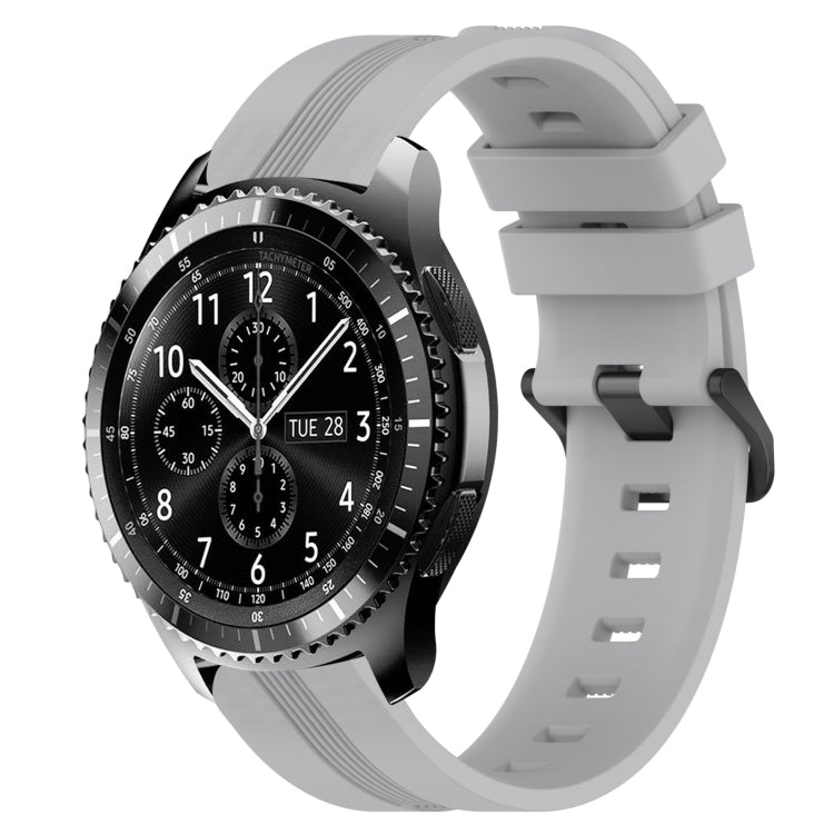 22mm Concave Striped Slicone Watch Band, For Samsung Gear S3 Classic, For Samsung Gear S3 Frontier