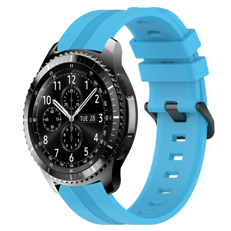 22mm Concave Striped Slicone Watch Band, For Samsung Gear S3 Classic, For Samsung Gear S3 Frontier