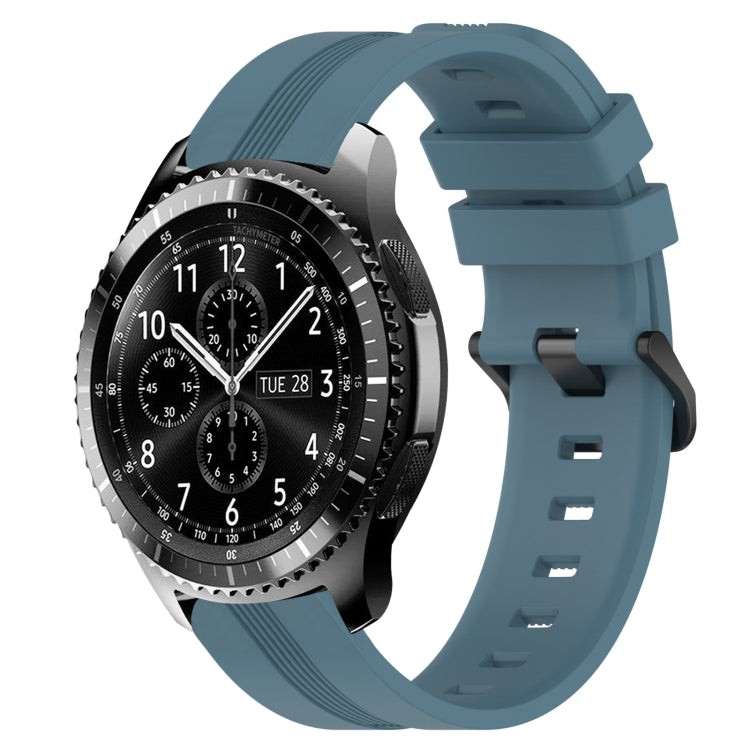 22mm Concave Striped Slicone Watch Band, For Samsung Gear S3 Classic, For Samsung Gear S3 Frontier