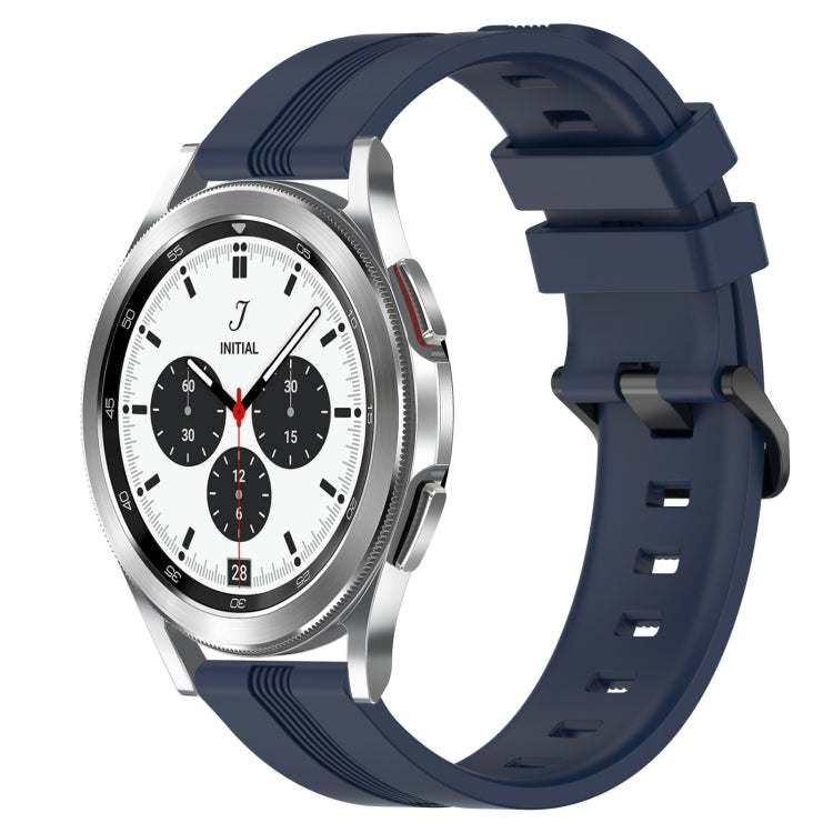 20mm Concave Striped Slicone Watch Band, For Samsung Galaxy Watch 4 Classic 42mm, For Samsung Galaxy Watch 4 Classic 46mm