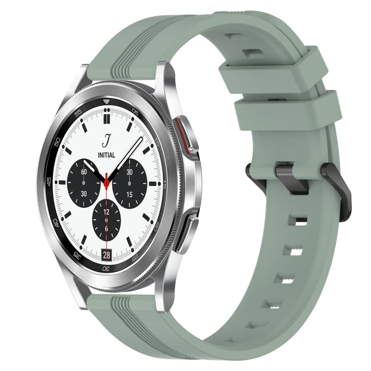20mm Concave Striped Slicone Watch Band, For Samsung Galaxy Watch 4 Classic 42mm, For Samsung Galaxy Watch 4 Classic 46mm