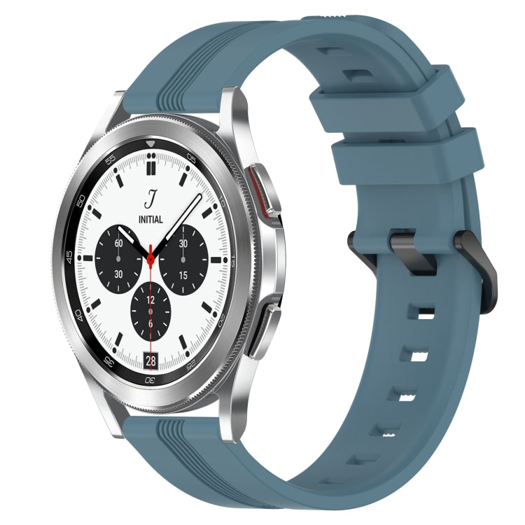 20mm Concave Striped Slicone Watch Band, For Samsung Galaxy Watch 4 Classic 42mm, For Samsung Galaxy Watch 4 Classic 46mm