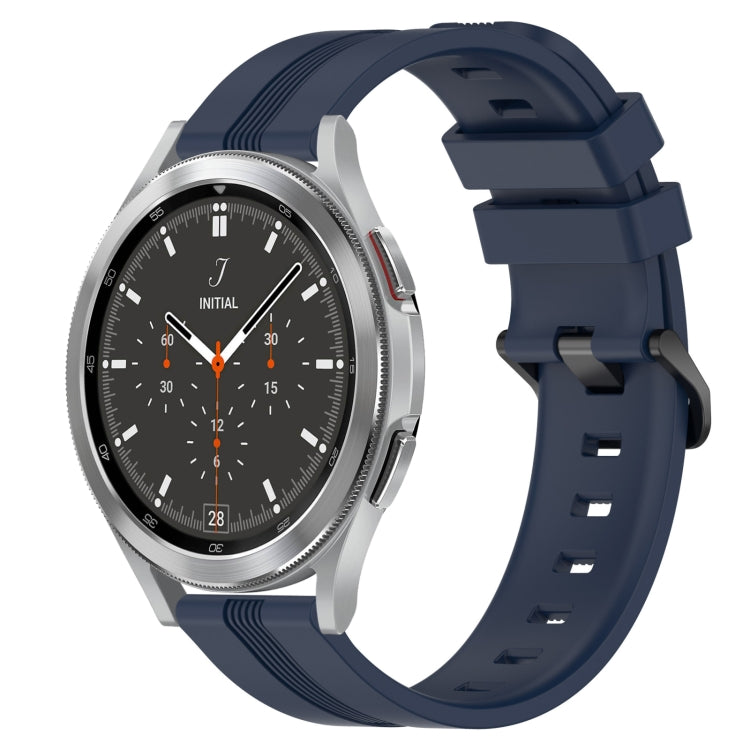 20mm Concave Striped Slicone Watch Band, For Samsung Galaxy Watch 4 Classic 42mm, For Samsung Galaxy Watch 4 Classic 46mm