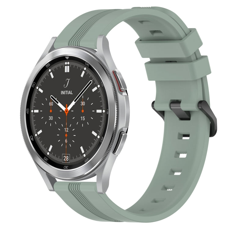 20mm Concave Striped Slicone Watch Band, For Samsung Galaxy Watch 4 Classic 42mm, For Samsung Galaxy Watch 4 Classic 46mm
