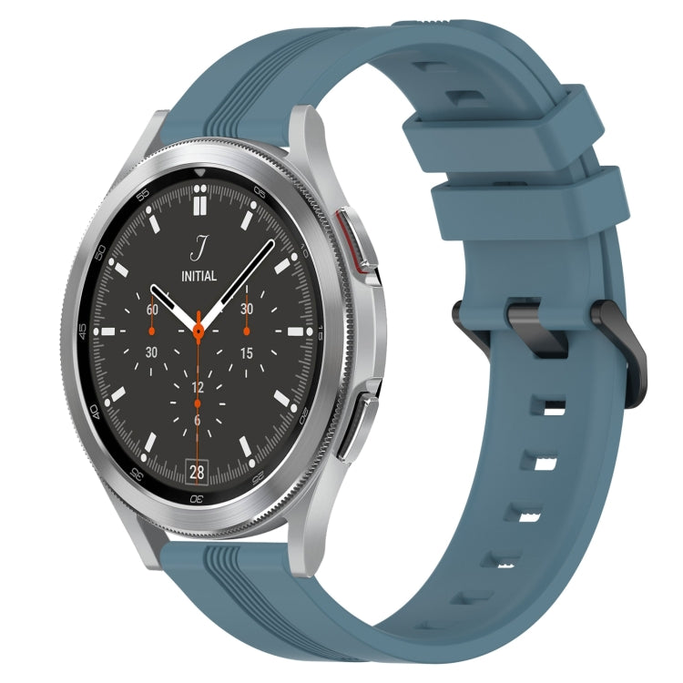 20mm Concave Striped Slicone Watch Band, For Samsung Galaxy Watch 4 Classic 42mm, For Samsung Galaxy Watch 4 Classic 46mm