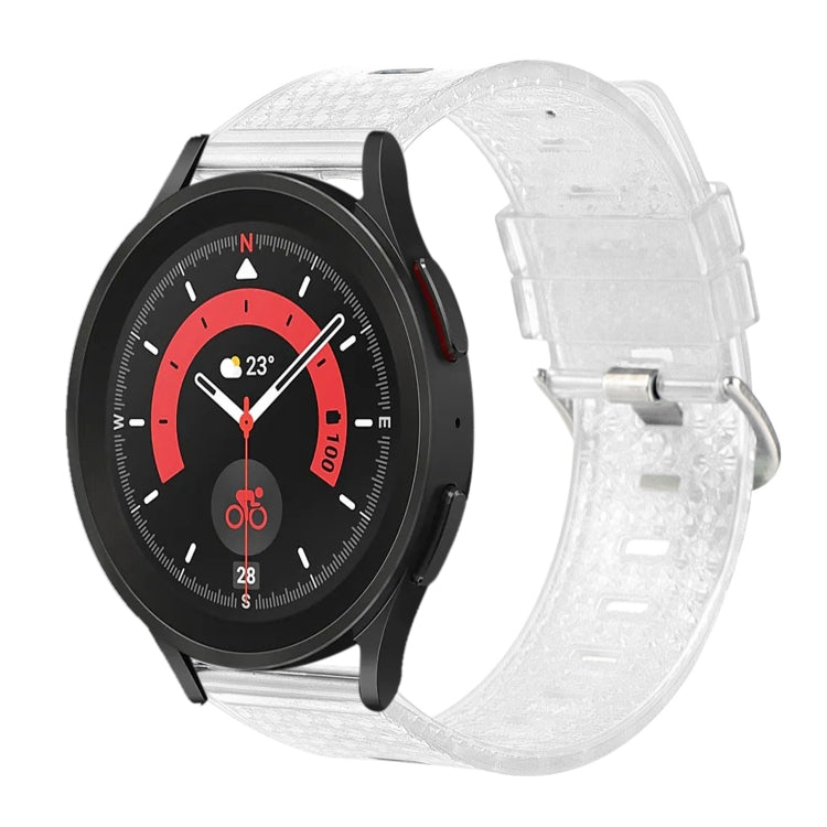 20mm Transparent Shiny Diamond TPU Watch Band, For Samsung Galaxy Watch 3 41mm, For Samsung Galaxy Watch 42mm, For Samsung Galaxy Watch5 40mm / 44mm, For Samsung Galaxy Watch5 Pro
