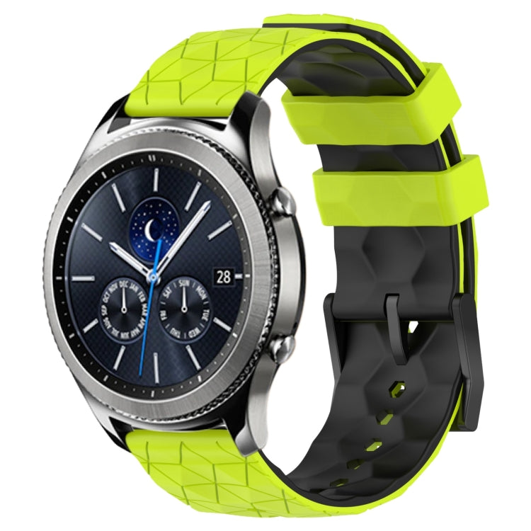 22mm Football Pattern Two-Color Silicone Watch Band, For Samsung Gear S3 Classic, For Samsung Gear S3 Frontier