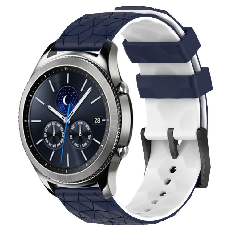 22mm Football Pattern Two-Color Silicone Watch Band, For Samsung Gear S3 Classic, For Samsung Gear S3 Frontier