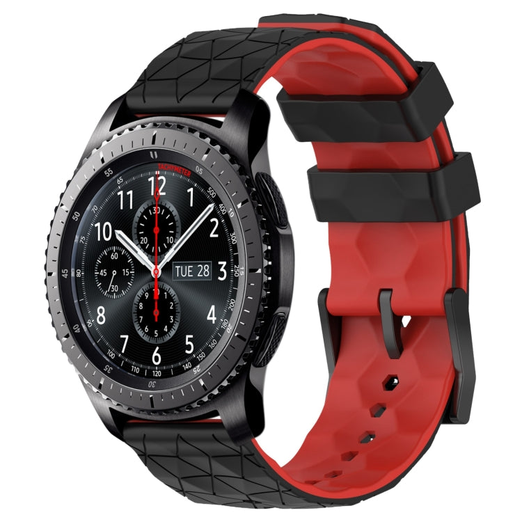 22mm Football Pattern Two-Color Silicone Watch Band, For Samsung Gear S3 Classic, For Samsung Gear S3 Frontier