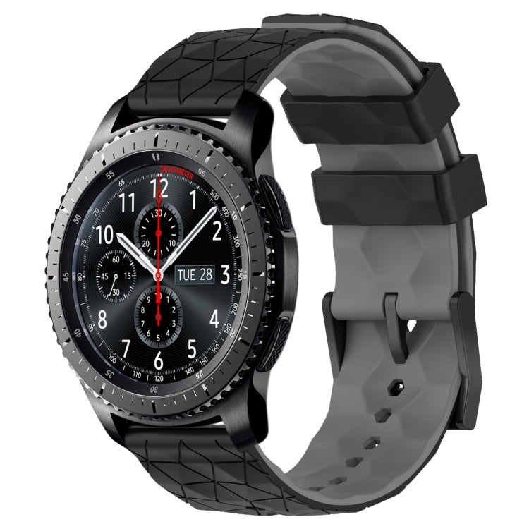 22mm Football Pattern Two-Color Silicone Watch Band, For Samsung Gear S3 Classic, For Samsung Gear S3 Frontier