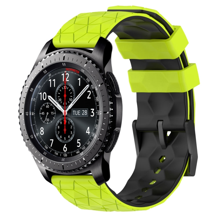 22mm Football Pattern Two-Color Silicone Watch Band, For Samsung Gear S3 Classic, For Samsung Gear S3 Frontier
