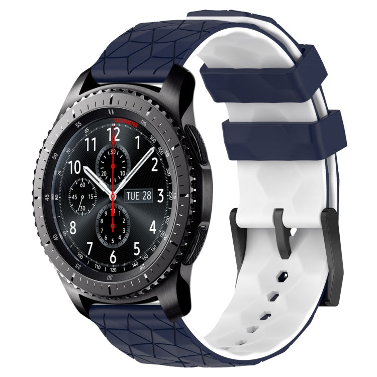 22mm Football Pattern Two-Color Silicone Watch Band, For Samsung Gear S3 Classic, For Samsung Gear S3 Frontier