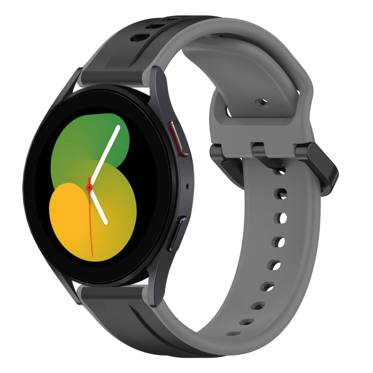20mm Convex Loop Two-Color Silicone Watch Band, For Samsung Galaxy Watch 5 40mm, For Samsung Galaxy Watch 5 Pro 45mm