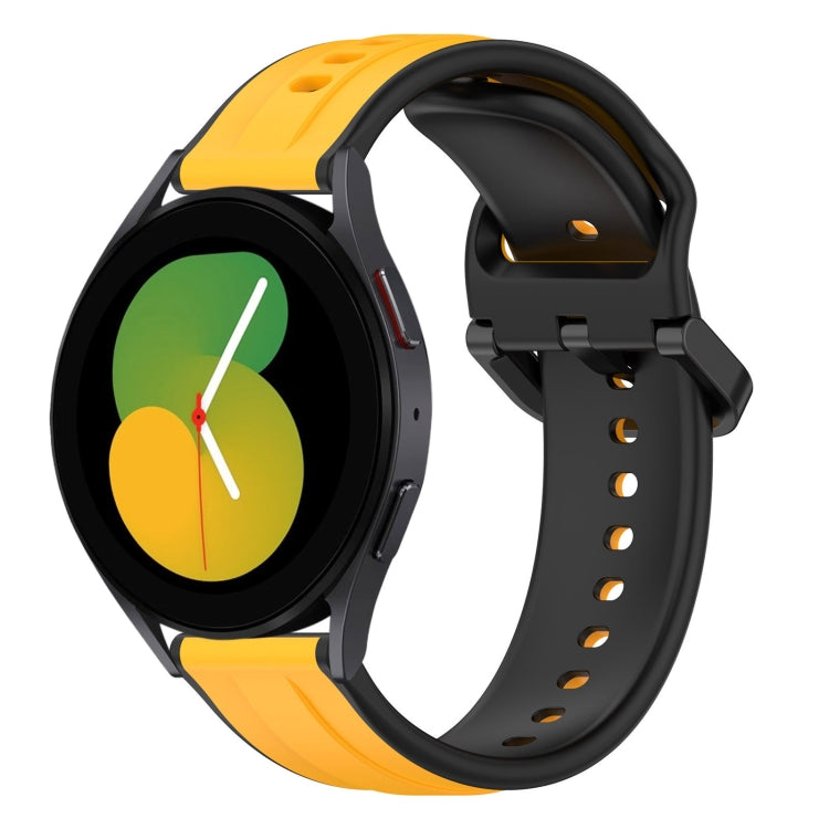 20mm Convex Loop Two-Color Silicone Watch Band, For Samsung Galaxy Watch 5 40mm, For Samsung Galaxy Watch 5 Pro 45mm