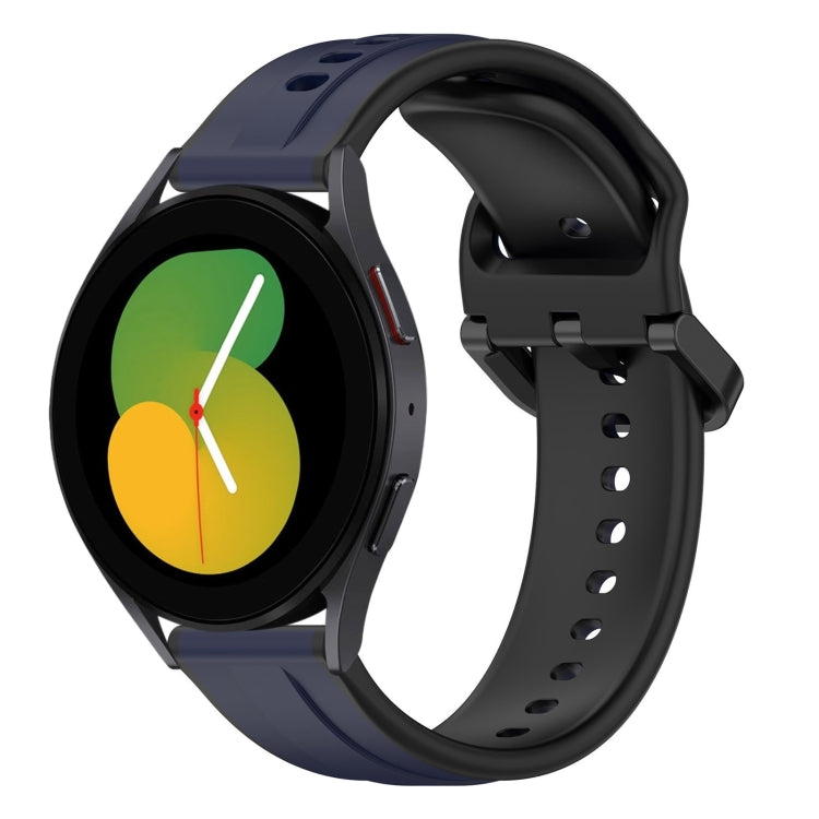 20mm Convex Loop Two-Color Silicone Watch Band, For Samsung Galaxy Watch 5 40mm, For Samsung Galaxy Watch 5 Pro 45mm
