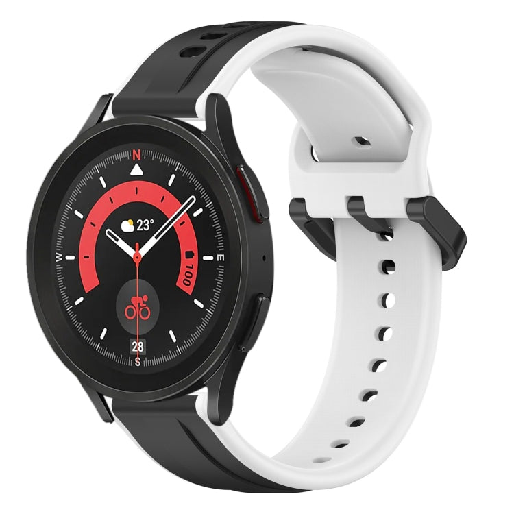 20mm Convex Loop Two-Color Silicone Watch Band, For Samsung Galaxy Watch 5 40mm, For Samsung Galaxy Watch 5 Pro 45mm