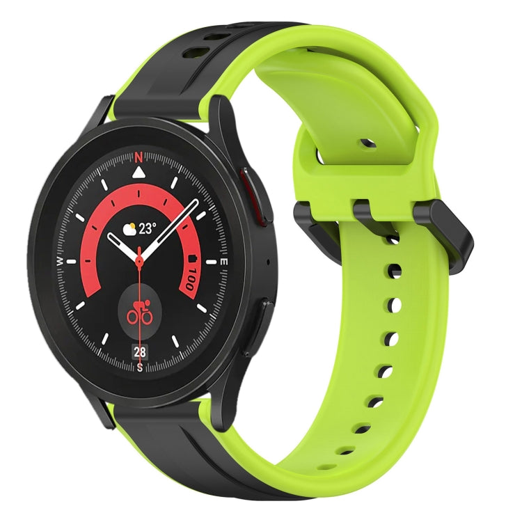 20mm Convex Loop Two-Color Silicone Watch Band, For Samsung Galaxy Watch 5 40mm, For Samsung Galaxy Watch 5 Pro 45mm
