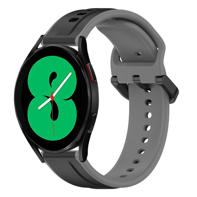 20mm Convex Loop Two-Color Silicone Watch Band, For Samsung Galaxy Watch 4 44mm, For Samsung Galaxy Watch 4 40mm