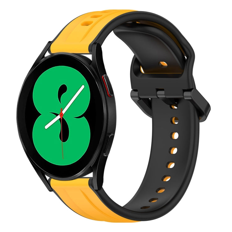 20mm Convex Loop Two-Color Silicone Watch Band, For Samsung Galaxy Watch 4 44mm, For Samsung Galaxy Watch 4 40mm