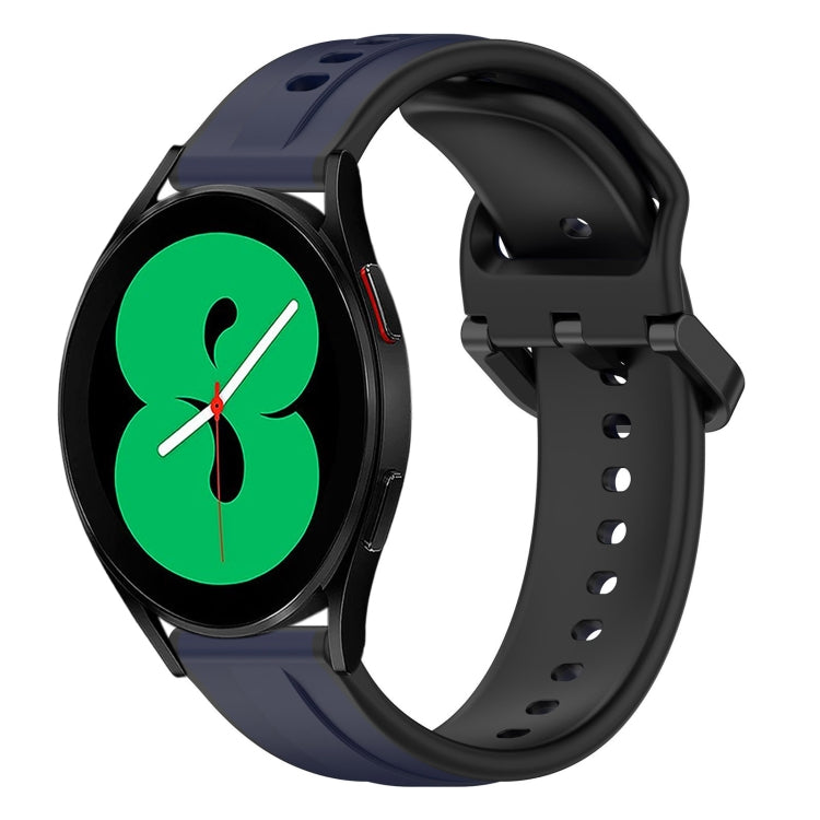 20mm Convex Loop Two-Color Silicone Watch Band, For Samsung Galaxy Watch 4 44mm, For Samsung Galaxy Watch 4 40mm