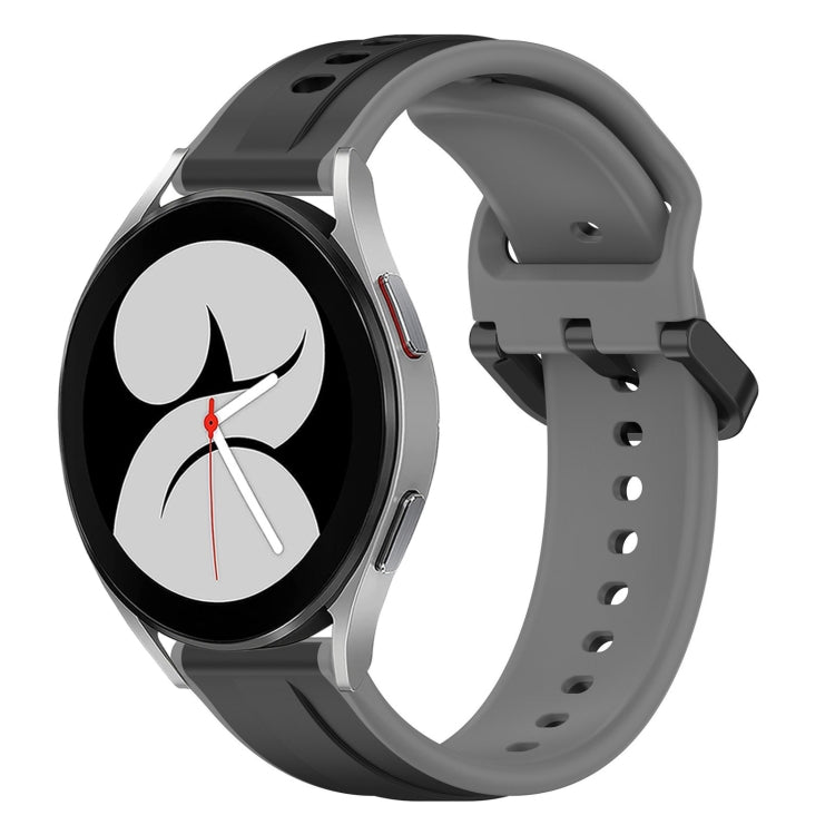 20mm Convex Loop Two-Color Silicone Watch Band, For Samsung Galaxy Watch 4 44mm, For Samsung Galaxy Watch 4 40mm