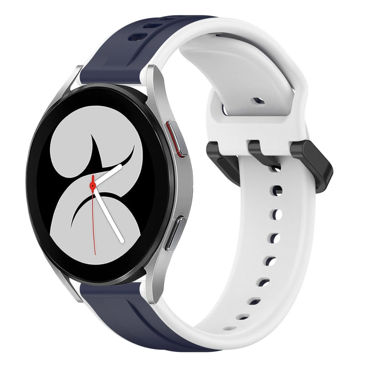 20mm Convex Loop Two-Color Silicone Watch Band, For Samsung Galaxy Watch 4 44mm, For Samsung Galaxy Watch 4 40mm