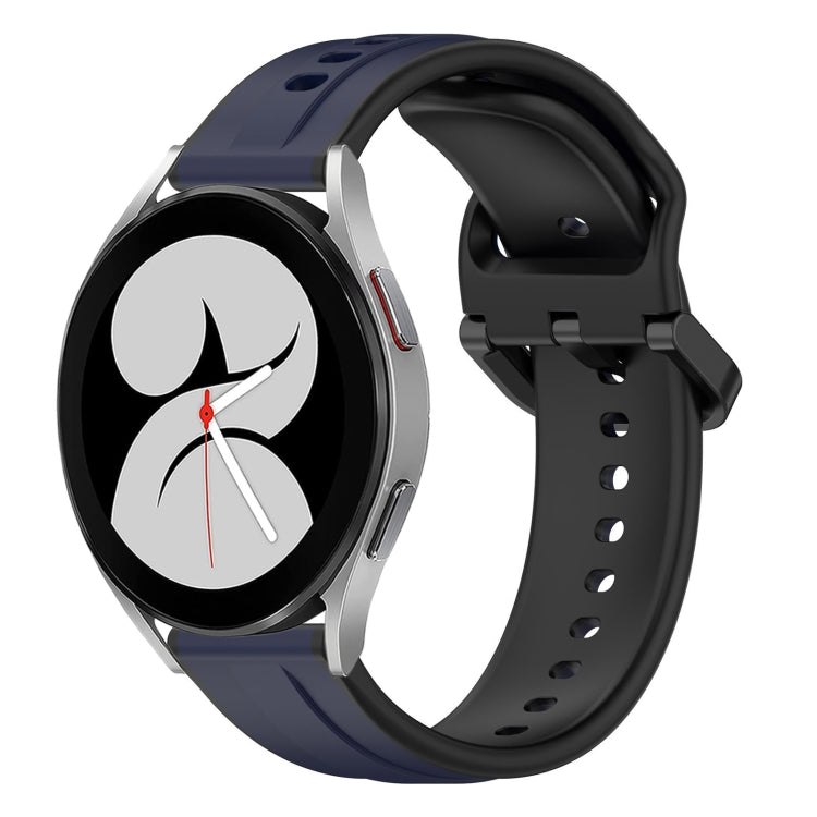 20mm Convex Loop Two-Color Silicone Watch Band, For Samsung Galaxy Watch 4 44mm, For Samsung Galaxy Watch 4 40mm