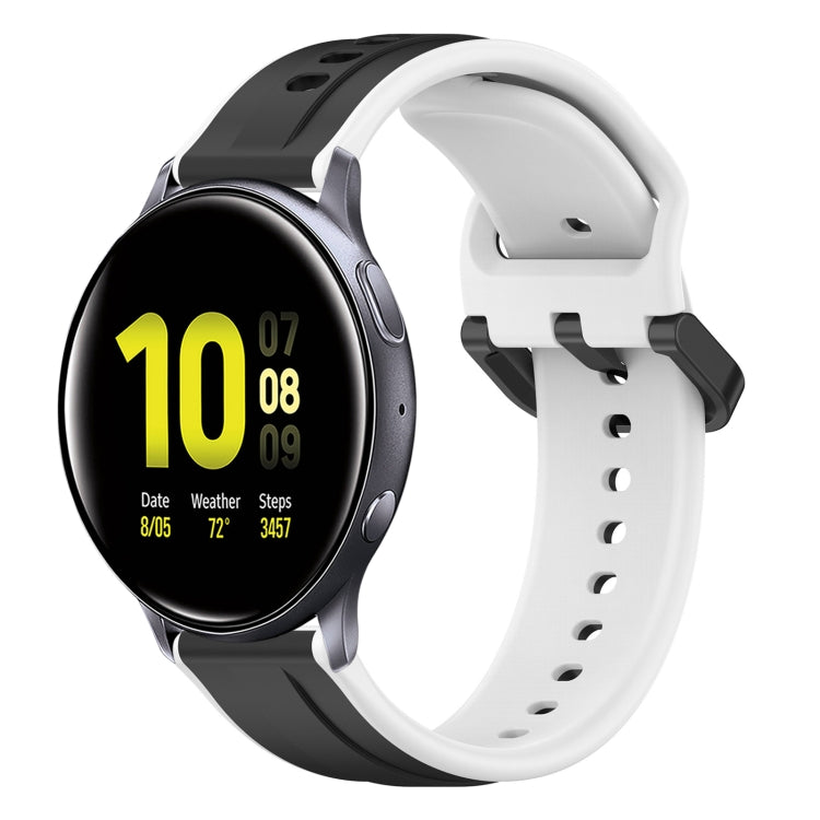 20mm Convex Loop Two-Color Silicone Watch Band, For Samsung Galaxy Watch Active 2 40mm, For Samsung Galaxy Watch Active 2 44mm