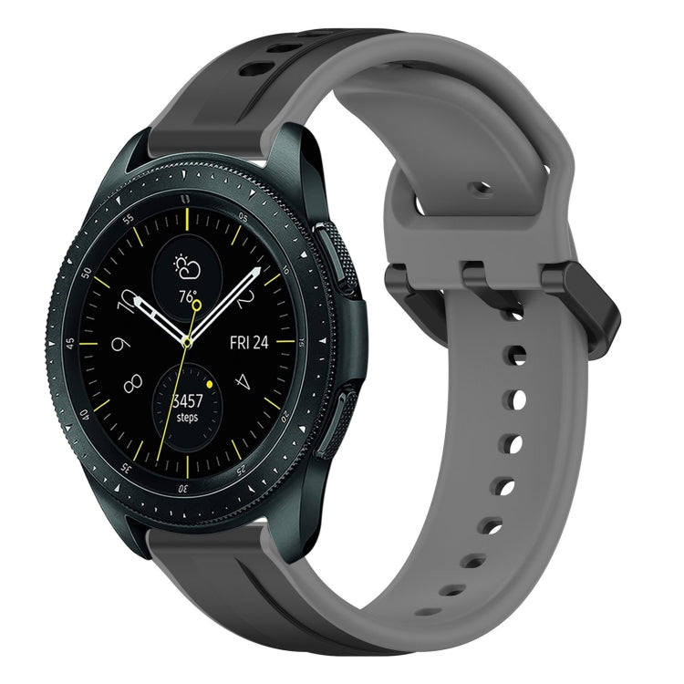 20mm Convex Loop Two-Color Silicone Watch Band, For Samsung Galaxy Watch 42mm, For Samsung Galaxy Watch 6 44mm