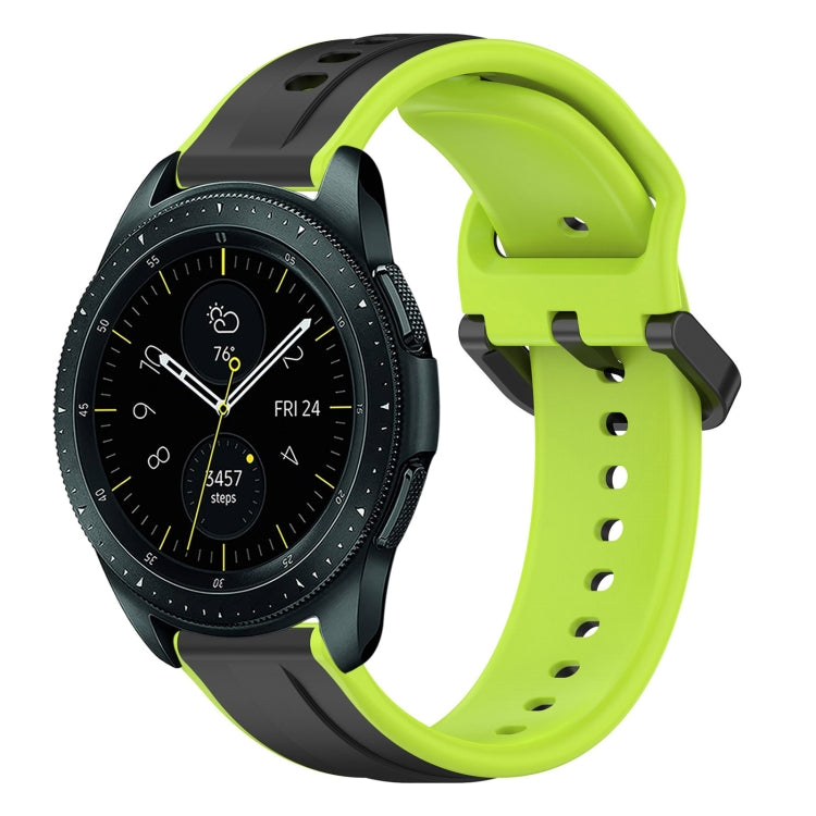 20mm Convex Loop Two-Color Silicone Watch Band, For Samsung Galaxy Watch 42mm, For Samsung Galaxy Watch 6 44mm
