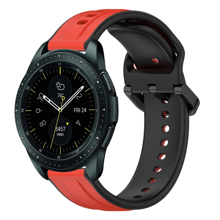 20mm Convex Loop Two-Color Silicone Watch Band, For Samsung Galaxy Watch 42mm, For Samsung Galaxy Watch 6 44mm