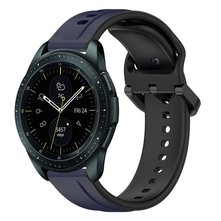 20mm Convex Loop Two-Color Silicone Watch Band, For Samsung Galaxy Watch 42mm, For Samsung Galaxy Watch 6 44mm