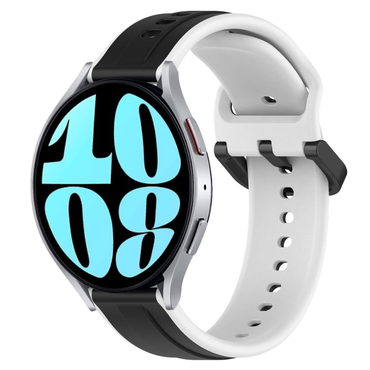 20mm Convex Loop Two-Color Silicone Watch Band, For Samsung Galaxy Watch 42mm, For Samsung Galaxy Watch 6 44mm